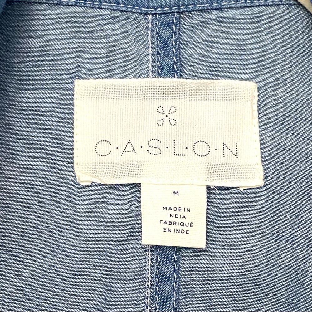 NWT Caslon Chambray Lightweight Utility Jacket - Picture 7 of 10